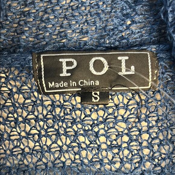 POL Women's Deep Blue Open Knit Cardigan-NWOT - Picture 4 of 4